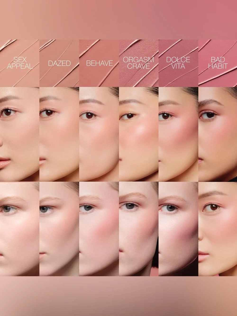 Dazed NARS The Multiple Eyes + Lips + Cheeks Peachy Brand New In Box Full Size
